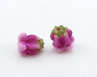 Pink Crown Flower Clay Flower, Hand Painted Beads for Jewelry Garland Lei Making, Loose Beads, DIY Crown Flowers, Handcrafted Clay Beads