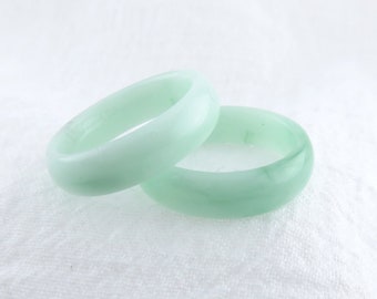 翡翠エタニティバンドリング/ユニセックスリング、バンドリング、結婚指輪、メンズリングラウンド、滑らか、高品質翡翠ミニマリスト翡翠スタッカブル
