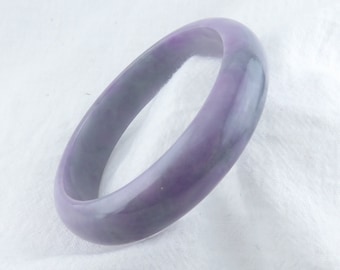 58 mm ラベンダーパープル オールラウンド彫刻インペリアルビルマ翡翠