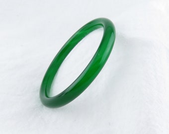 Green Jade Bangles for Kids, Agate Bangle, Kid's Bangles Size 5.5" 45mm / Apple Green Bangle for Children, Real Jade Bracelet, Kid's Size