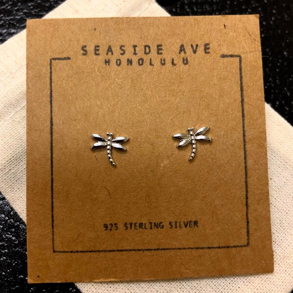 Dragonfly Stud Earring - 925 Sterling Silver