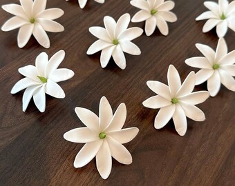 Tiare Foam Flower, Tahitian Gardenia, No Stem, Pinwheel Tiare, Hawaiian, Hula Flowers