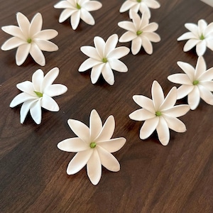 Tiare Foam Flower, Tahitian Gardenia, No Stem, Pinwheel Tiare, Hawaiian, Hula Flowers