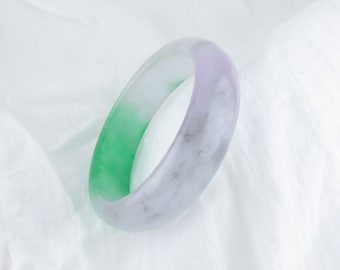 58 mm ラベンダーパープル オールラウンド彫刻インペリアルビルマ翡翠