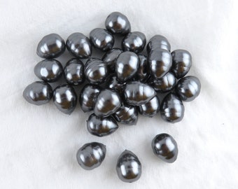 Tahitian Shell Pearl, Loose Pearls Center Drilled / 12x15mm Loose Pearls for Jewelry Making, Baroque Pearls, Irregular Shape Pearls, Pear