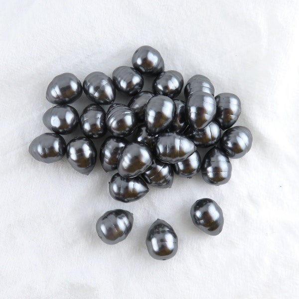 Tahitian Shell Pearl, Loose Pearls Center Drilled / 12x15mm Loose Pearls for Jewelry Making, Baroque Pearls, Irregular Shape Pearls, Pear