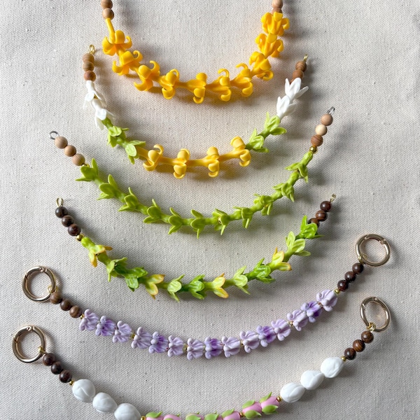 Purse Lei, Build Your Own Custom Tropical Flower Bag Charm
