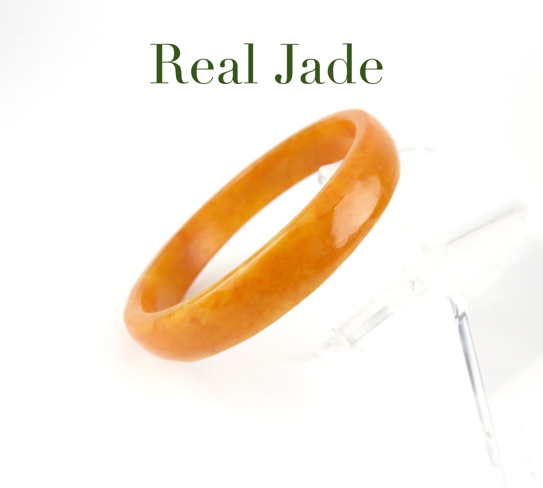 Orange Jade Bangles Kid's Bangles / 10mm Thickness Etsy