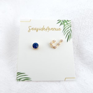 Zodiac Constellation Gift Earring Studs, Birthstone with Diamond  Constellation, Horoscope Earrings, Gift for Her (Cancer to Scorpio)