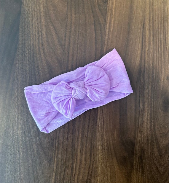 Soft Baby Bow Headbands, Purple, Lilac, Head Band, Big Bow, Baby Girl Hair  Bows, Infant Headband, Turban Head Wrap