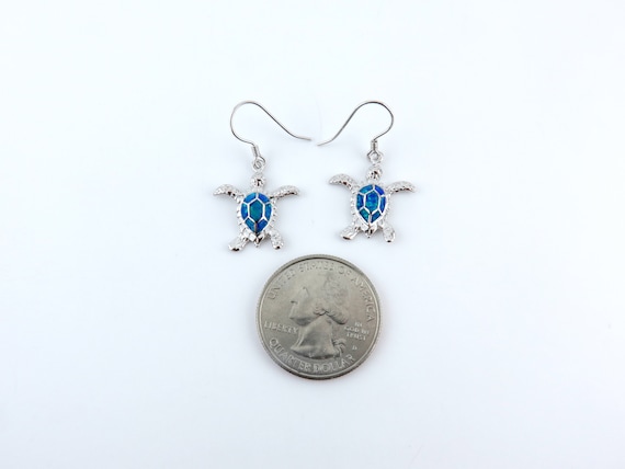 BONSNY Orecchini A Forma Di Tartaruga Marina Blu - Acrilico Floreale, Leggeri, Ipoallergenici, Regalo Per Donne E Ragazze