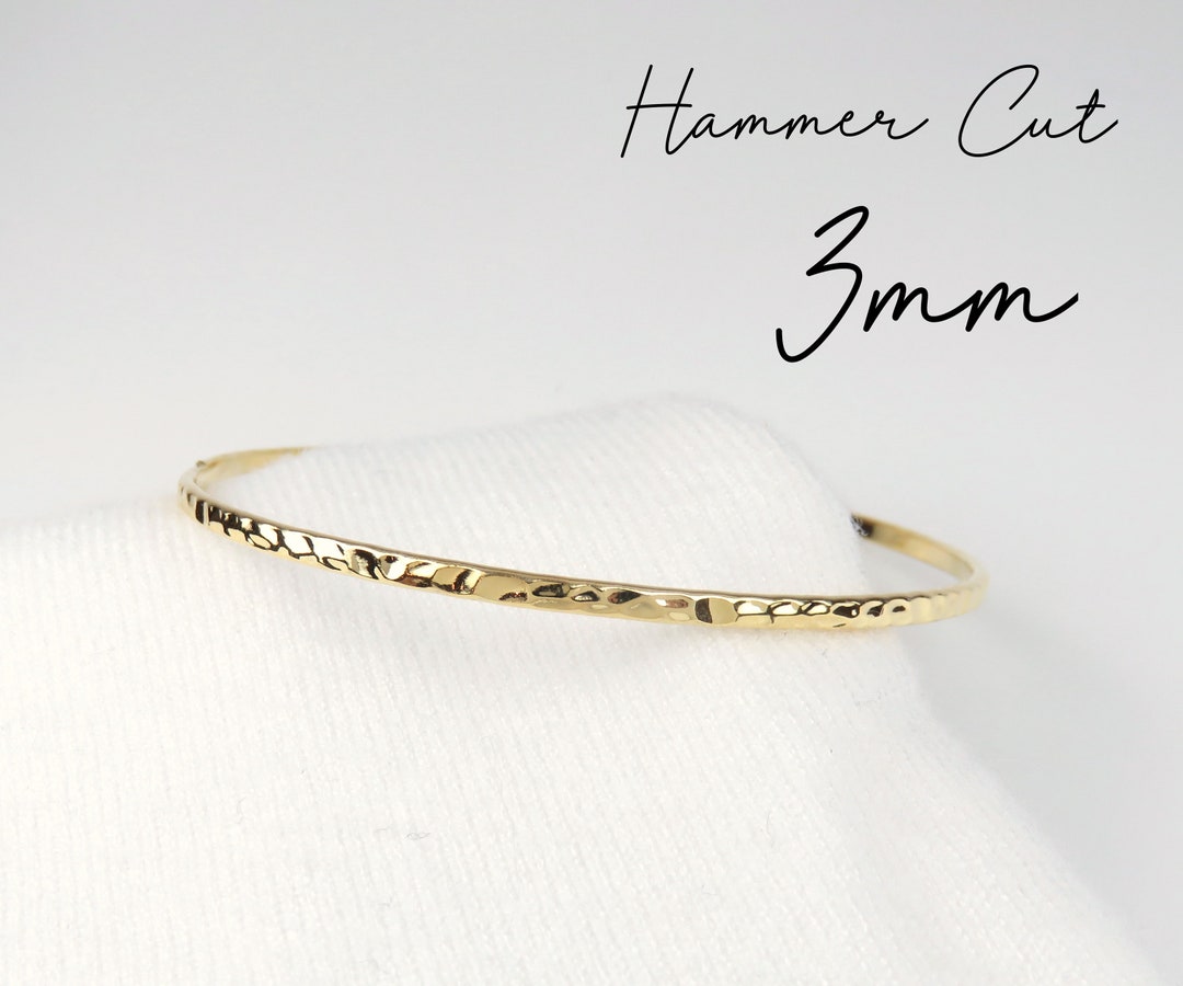 Bracciale singolo, filo d'oro martellato Hamilton Gioielli