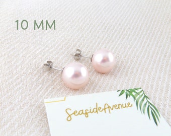 ピアス Flash Pearl Silver Pink Earrings 9-10mm Pink Cultured Pearl Flower Earrings with .40 ct. t.w.