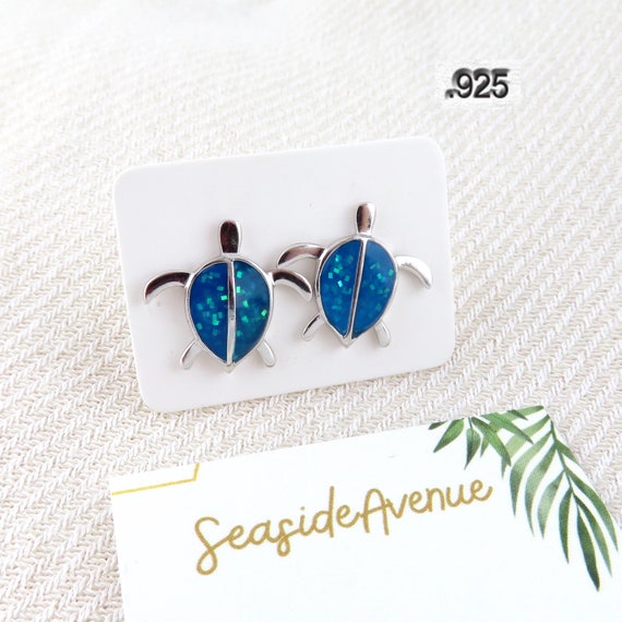 Orecchini A Forma Di Tartaruga Marina In Argento Sterling Fatti - Foto 8