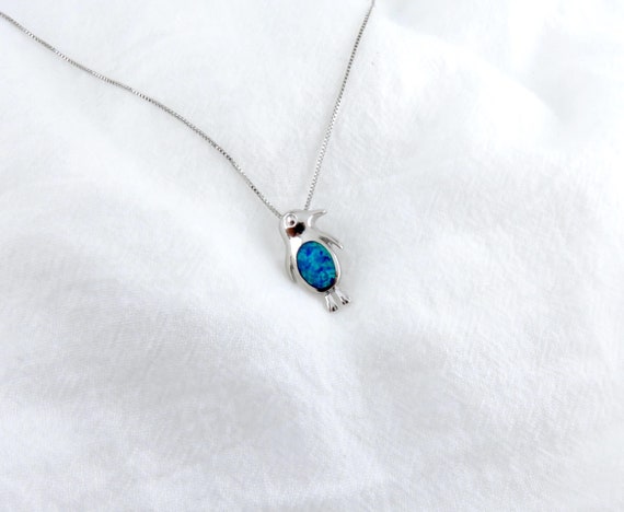 Collana Con Ciondolo Pinguino Opale – Gioiello Delicato In Rame Ipoallergenico Con Zirconi. Catena Regolabile 40,6+5 Cm. Regalo Perfetto Per Natale, Ringraziamento O Compleanno Per Lei. - 3