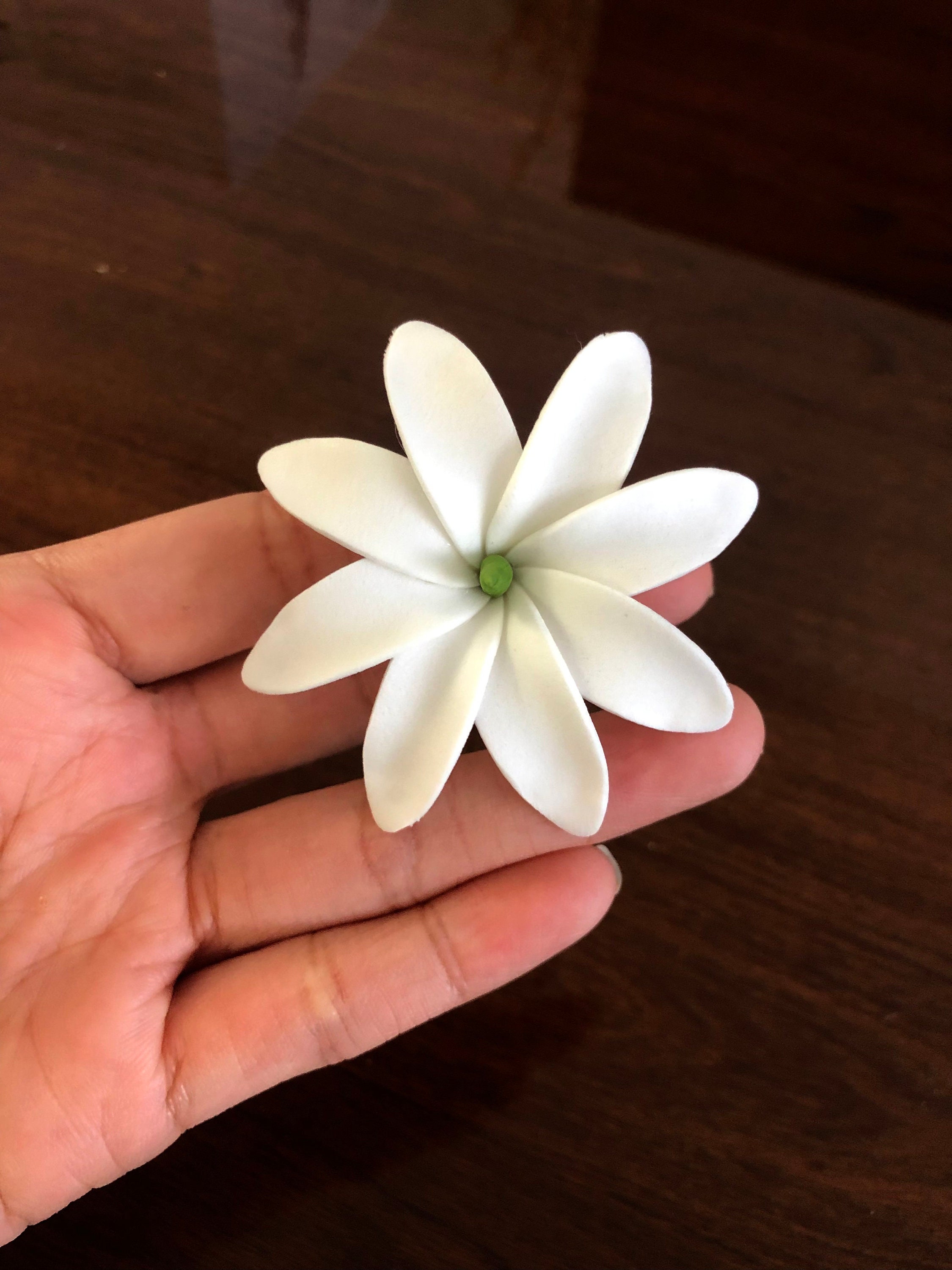 Tahitian Gardenia Hair Clip - Foam Flower Picks - Tiare Flower Pick