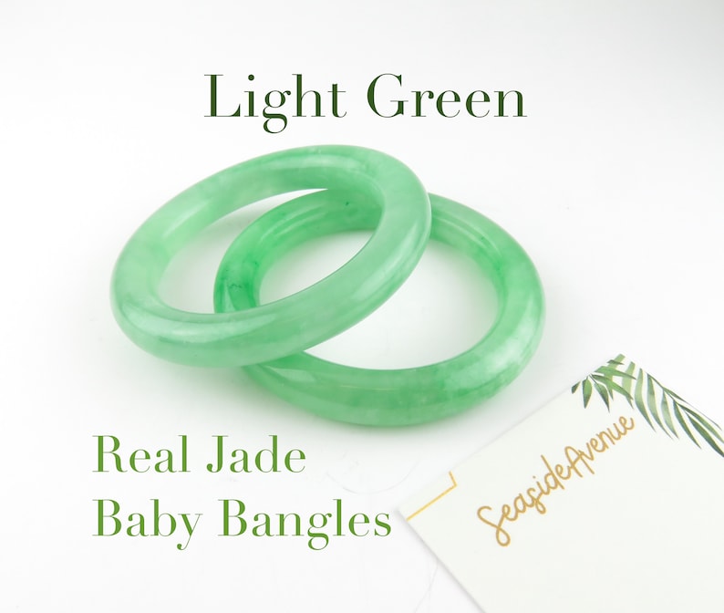 Real Jade Crawler Baby Bangles / Green Jade for Baby Real Etsy