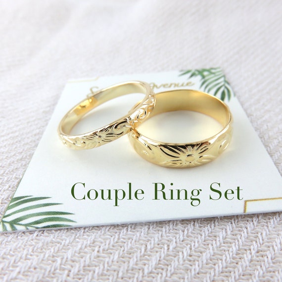 New Luxury Wedding Rings Simple Design Couple Alliance Ring - Temu