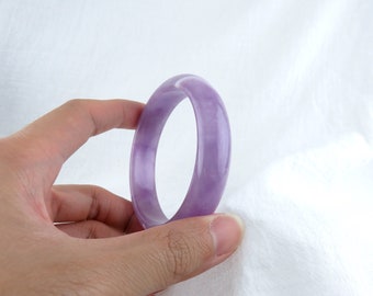 Natural Lavender/purple Jadeite Jade Bracelet Purchased In Thailand
