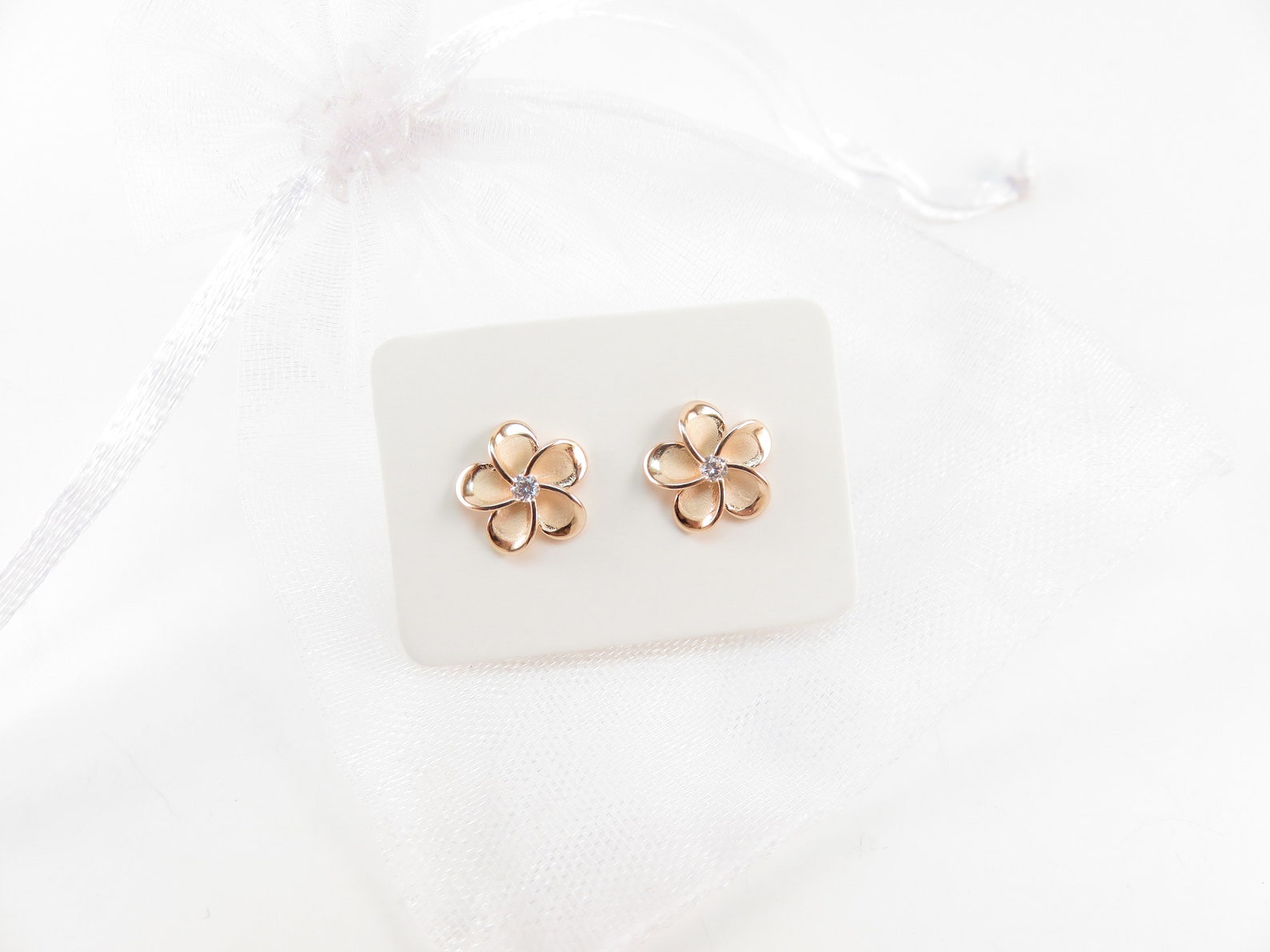 INLAY OPAL 925 STERLING SILVER 12MM HAWAIIAN PLUMERIA FLOWER WIRE HOOK – Arthur's Jewelry