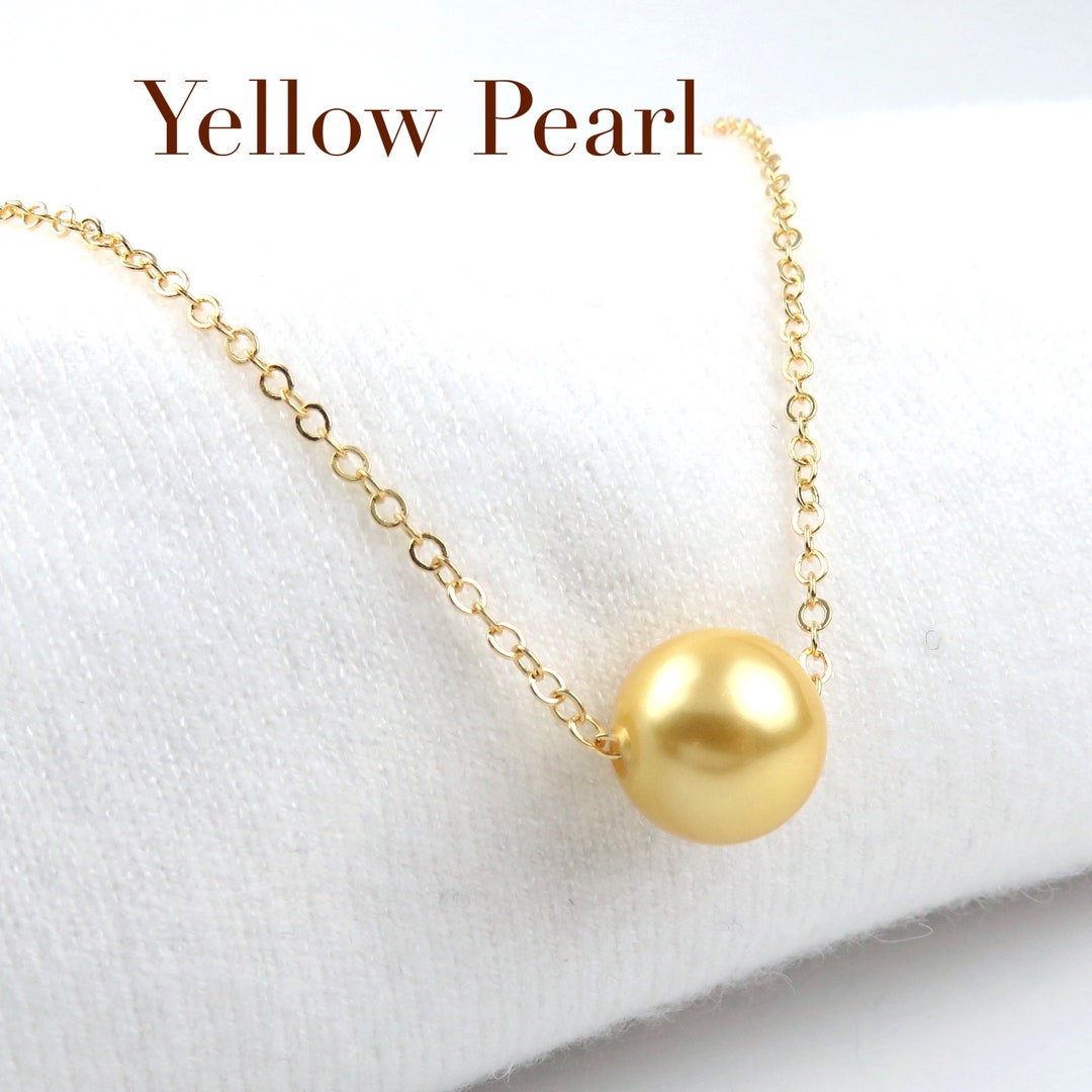 Yellow Shell Pearl Necklaces