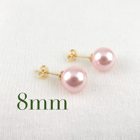 Pink pearl store cluster earrings
