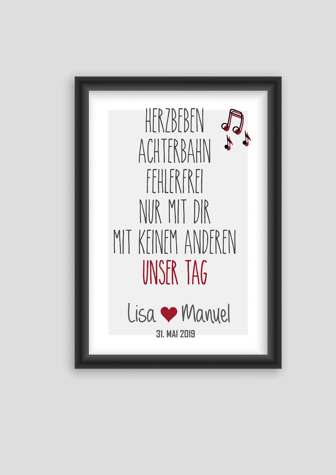 Songtext Poster Hochzeit Etsy.de