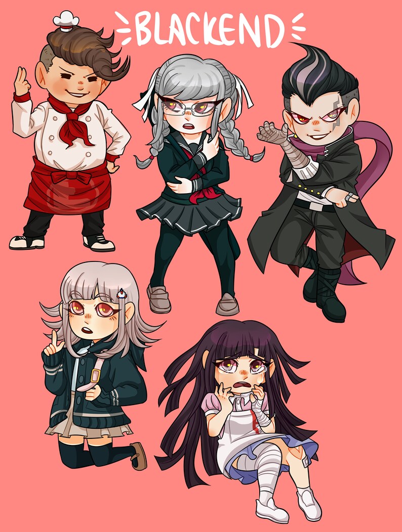 Danganronpa Chibi Sticker Packs V2 | Etsy