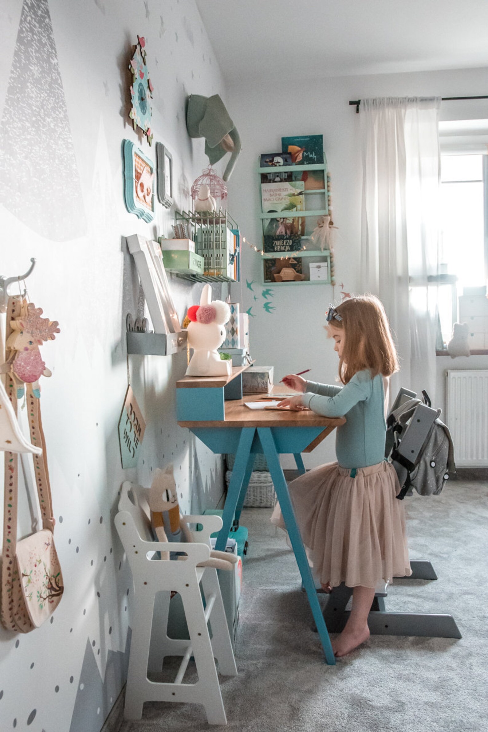 Small Kids Desk Desk for Kids Wooden Desk Vogel S 100 Cm X Etsy