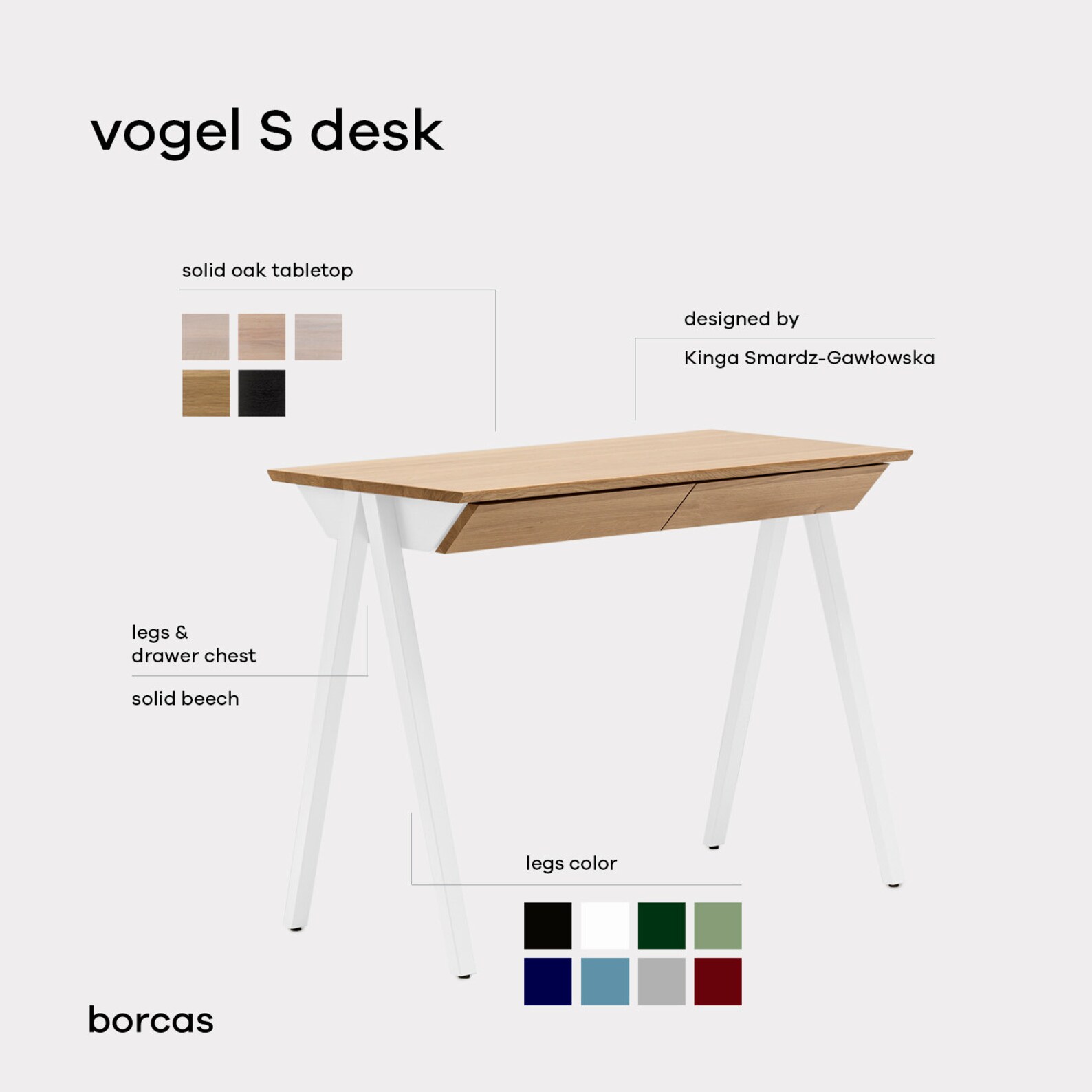 Wooden Office Desk Solid Wood Desk Simple Desk Work From | Etsy