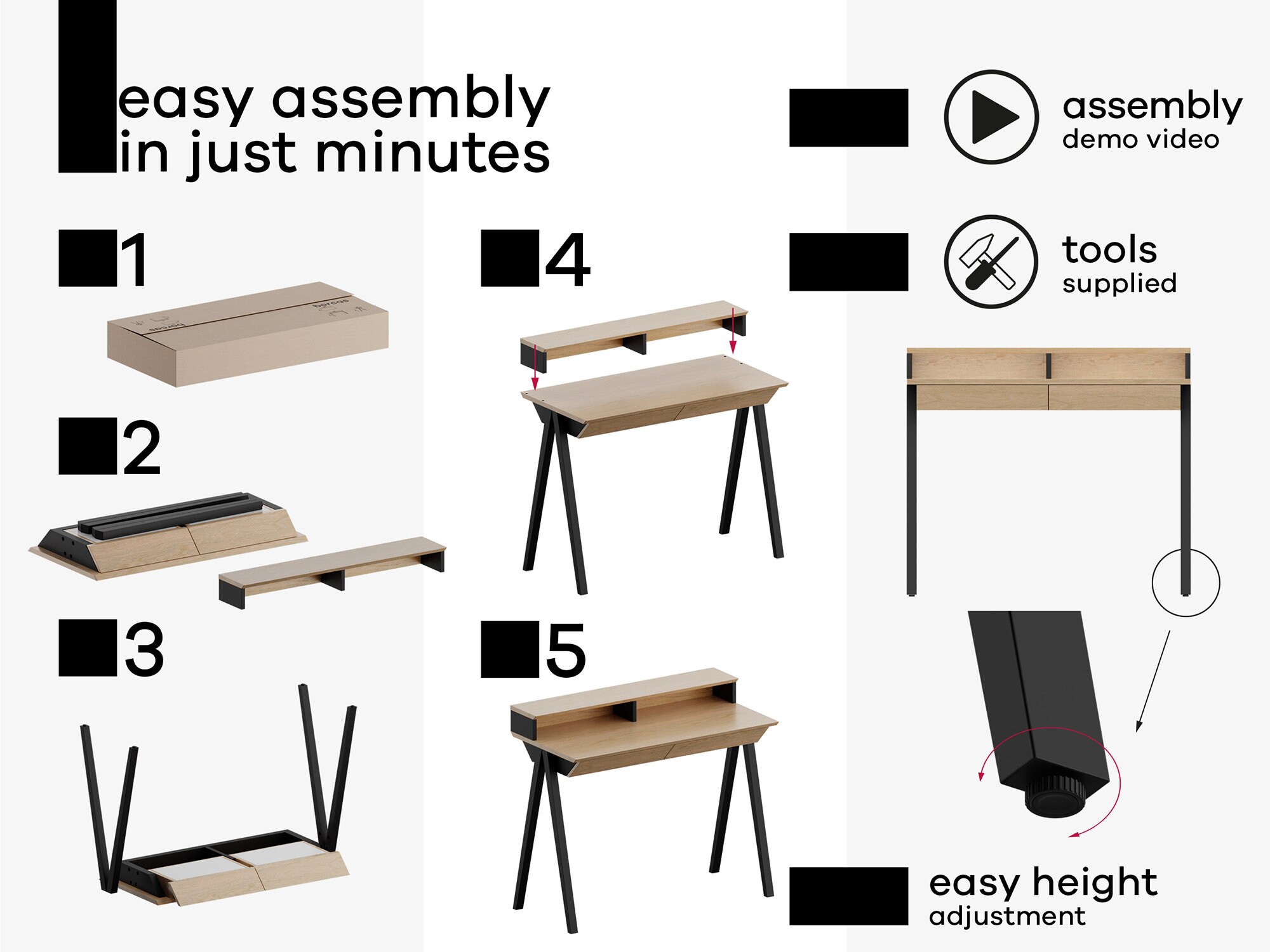 Wooden office desk small desk white desk laptop desk Etsy