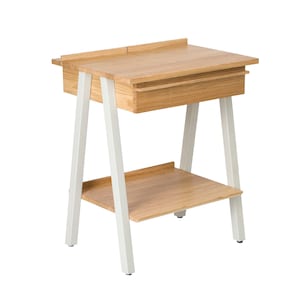 bedside oak table, wooden nightstand, wood side table, night table
