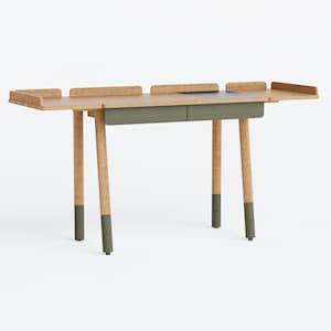 Rise desk green, that grows with your child, desk for kids,Desk with changeable height,Rise wooden desk with adjustable