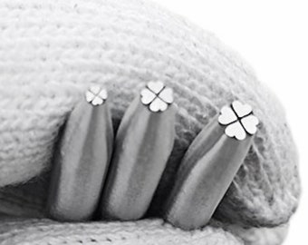 Four-Leaf Clover Steel Punches: Lucky Metal Stamping Tool Set (2mm, 3mm, 4mm)