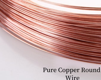 Alambre redondo de cobre puro: fabricación de joyas DIY, temple suave