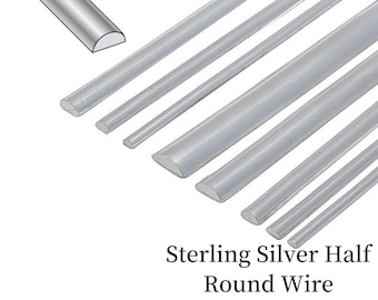 925/999 Pure Sterling Silver Half Round Wire,D Shape Wire,Soft Half Hard Wire Beading Wire For Jewelry Making Accessories,Length 100mm