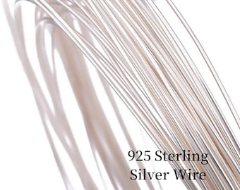 925 Sterling Silver Wires, Round Wires Soft Half Hard Wire Beading Wire Wire Wrap For DIY Jewelry Making Accessories