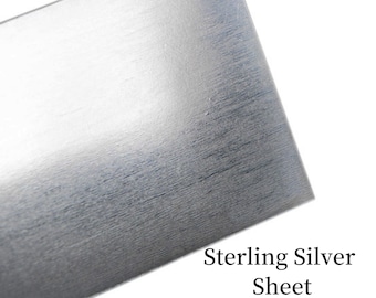 925/999 Pure Sterling Silver Sheet, Blanks, Solid for Metal Jewelry Making