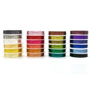 Fio colorido para artesanato, fio de joias sem manchas, fonte de crochê, fio de cobre de calibre 32, carretel de 65 pés