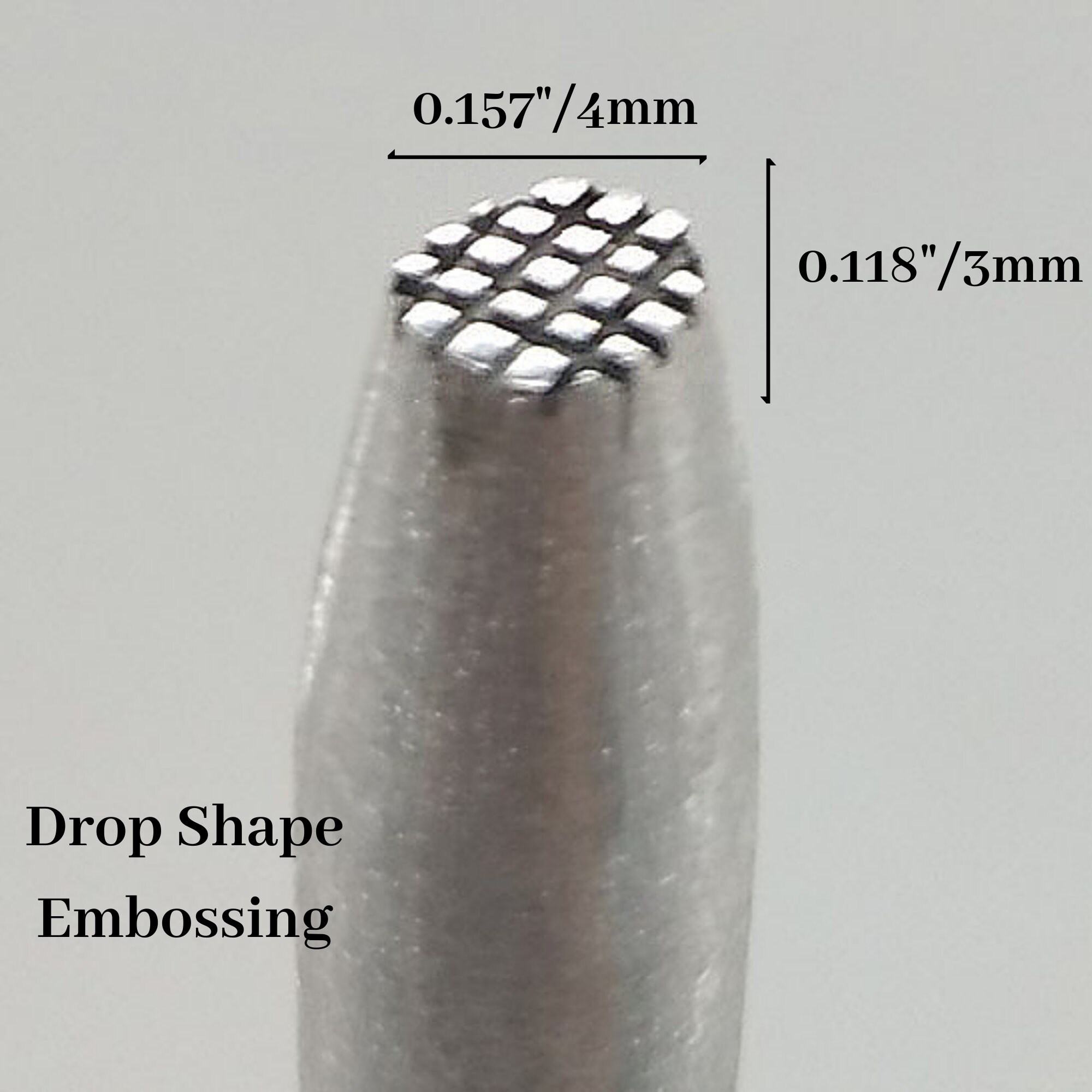 Textured Punch Steel Texture Punch Stamp Set: Square, Triangle, Drop Shapes - Etsy