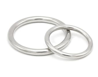 304 Stainless Steel Smooth Circle without solder joint, No Trace, Tarnish Resistant Closed Jump Ring