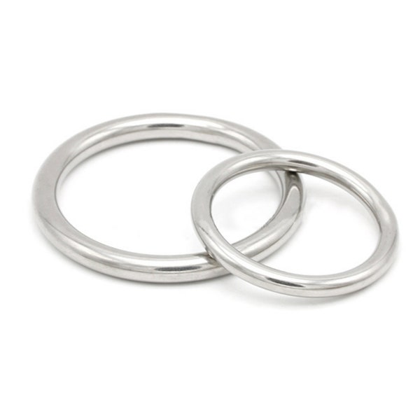 304 Stainless Steel Smooth Circle without solder joint, No Trace, Tarnish Resistant Closed Jump Ring