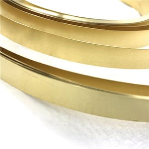 Raw Brass Sheet, Strip, Blanks Metal, 39 Inch Length, Various Gauges and Width zdjęcie 1