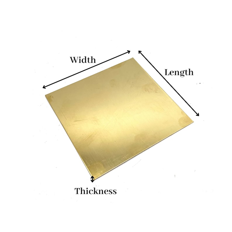 Raw Brass Sheet, Strip, Blanks Metal, Various Gauges and Width image 3