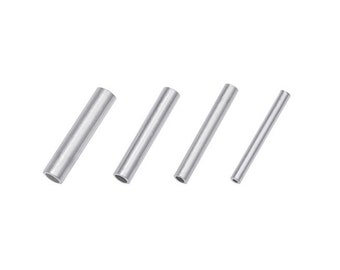 9999 Round Sterling Silver Tube Beads For DIY Jewelry Making Accessories