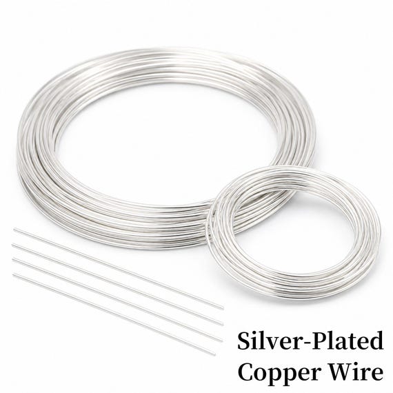 999 Silver Plated Copper Wire for Jewelry Making, Beading, Craft Projects