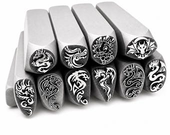 Dragon Steel Design Stamp, Jewelry Chasing Punch for Metal