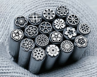 Flower Rose Steel Punches Jewelry Metal, Leather Stamping Tools Bracelet DIY Craft Tool, Winter, Wonderland, Christmas For Gift