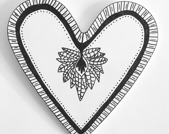 heart plaster wall decoration