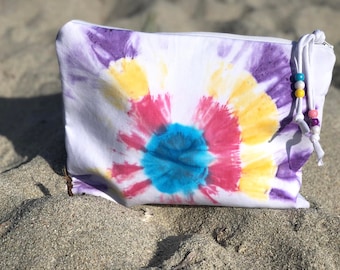 Pochette trousse été en jersey Tie and Dye